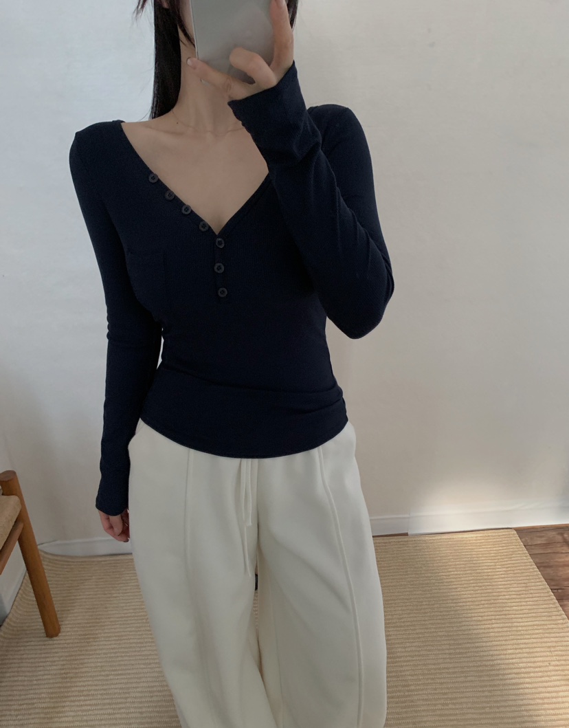 TWENTY FOUR SEVEN24-7韓國代購㊣女裝新品推薦真品長袖T恤TEWNTY FOUR SEVEN24-7長袖T恤