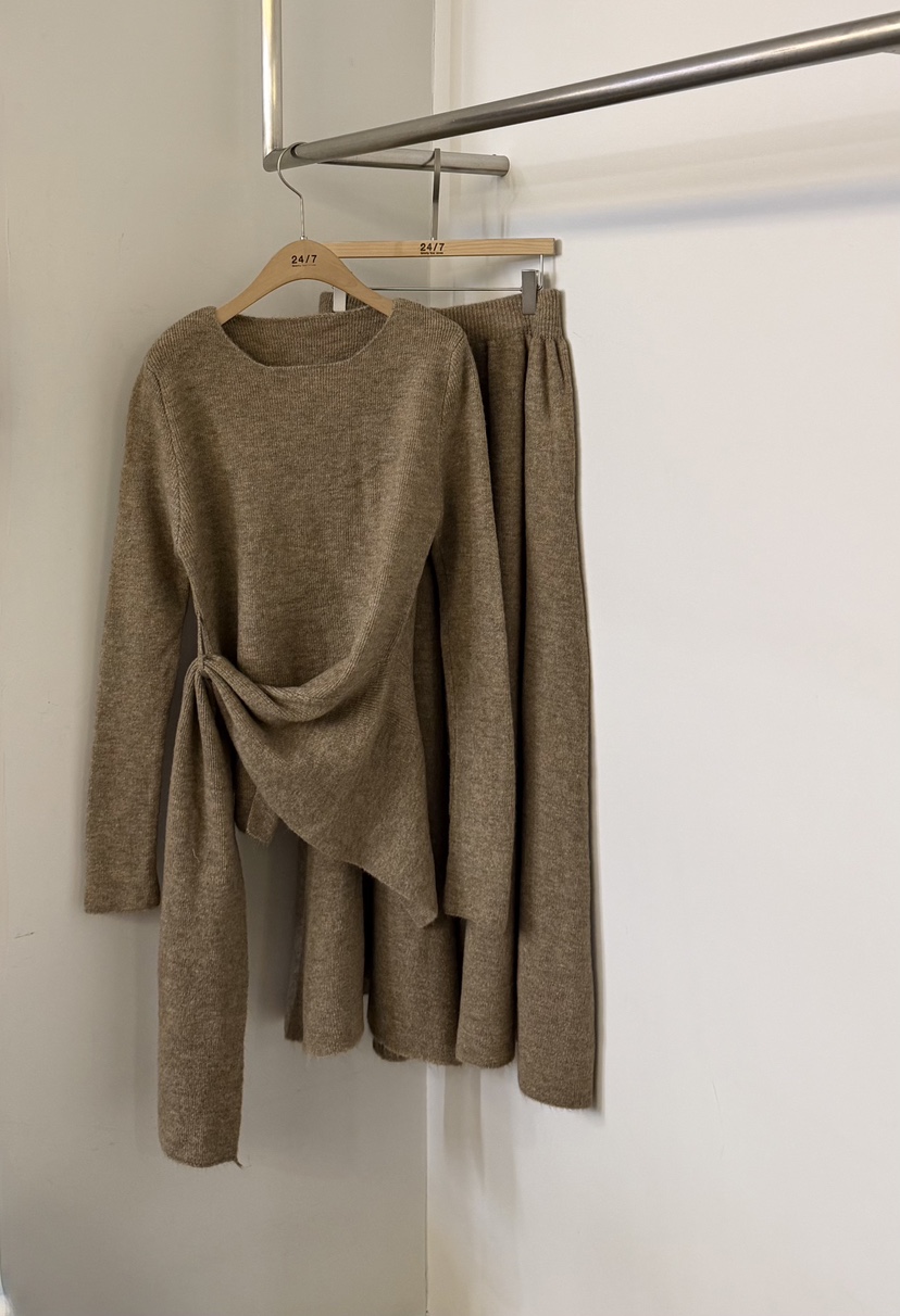 TWENTY FOUR SEVEN24-7東大門㊣代購女裝新款人氣套裝羊毛套裝TEWNTY FOUR SEVEN24-7套裝圖色1