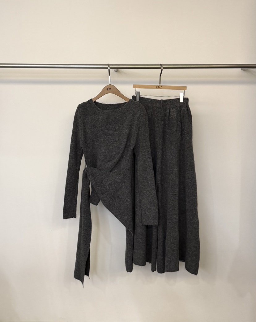 TWENTY FOUR SEVEN24-7東大門㊣代購女裝新款人氣套裝羊毛套裝TEWNTY FOUR SEVEN24-7套裝圖色3灰色