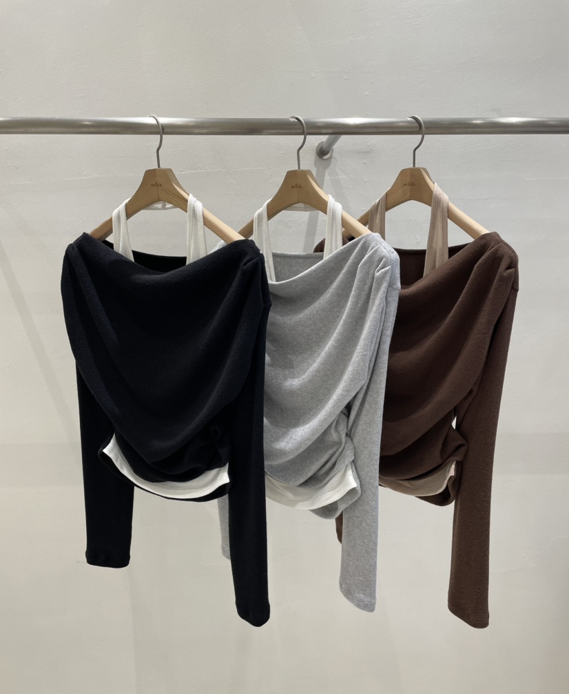 MUSK東大門㊣實拍女士新款時尚熱賣人氣推薦真品長袖T恤羊毛MUSK長袖T恤