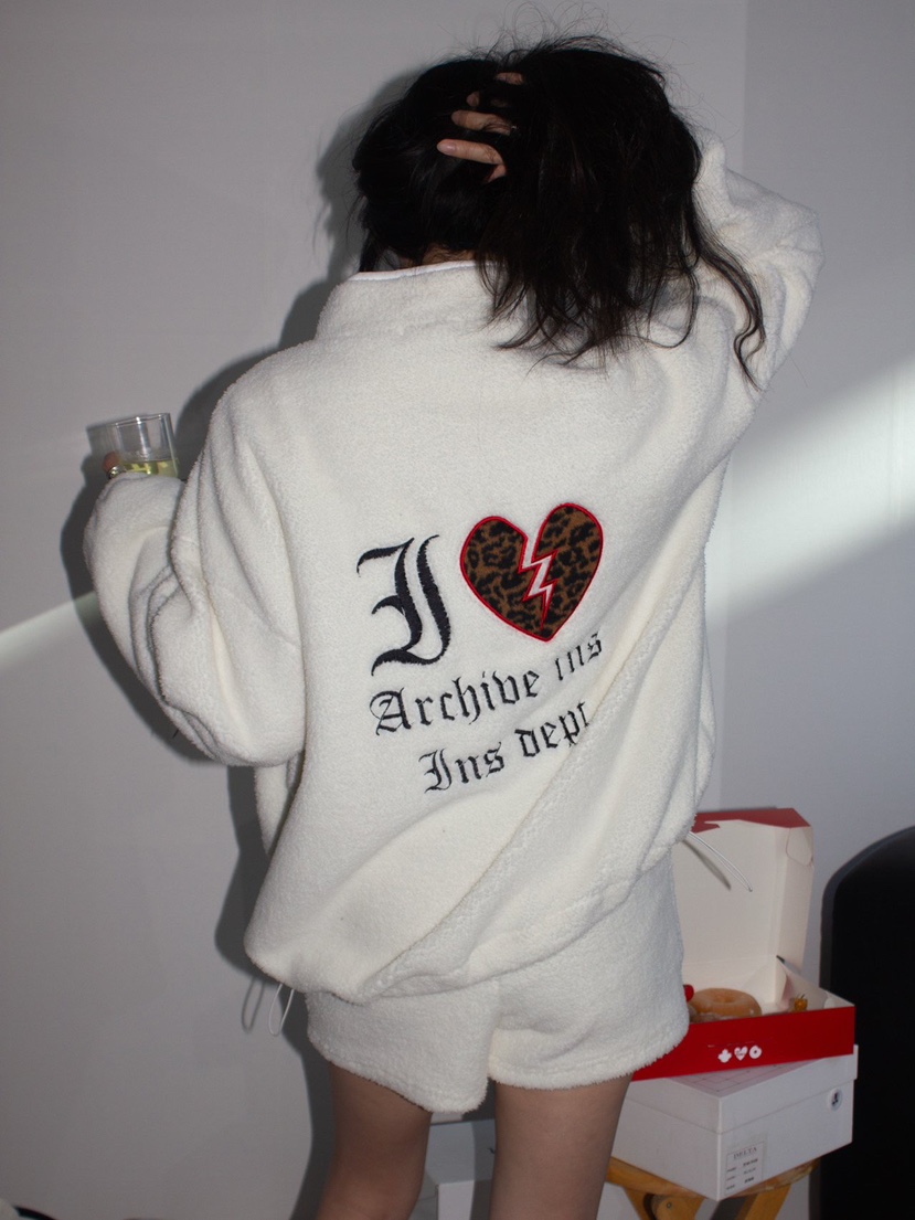 INSSENSE-A韓國直郵㊣女士新款推薦職業人氣時尚衛衣拉鏈絨INSSENSE-A衛衣