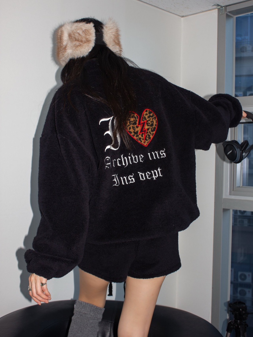 INSSENSE-A韓國直郵㊣女士新款推薦職業人氣時尚衛衣拉鏈絨INSSENSE-A衛衣