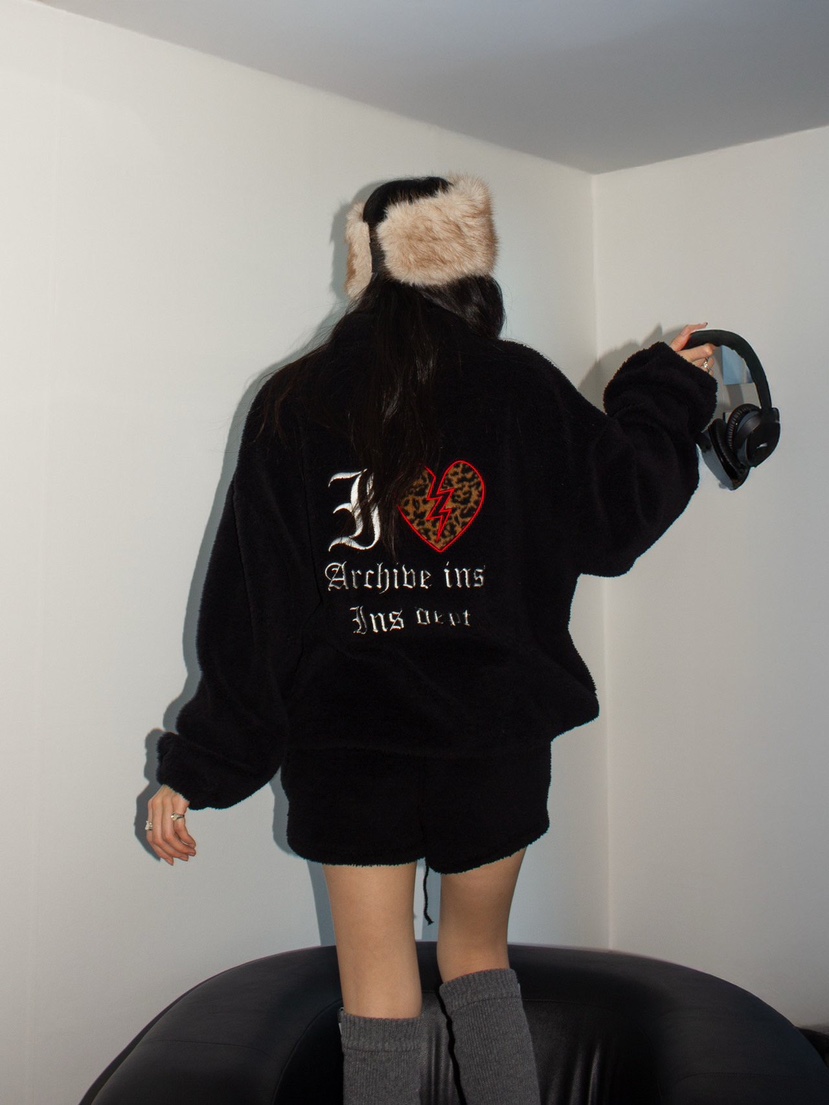 INSSENSE-A韓國直郵㊣女士新款推薦職業人氣時尚衛衣拉鏈絨INSSENSE-A衛衣