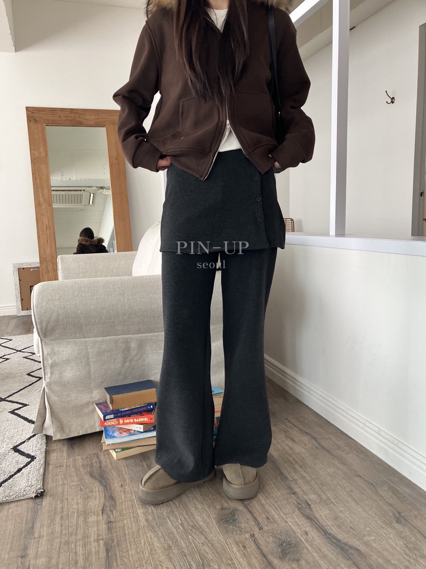 PIN-UP韓國代購㊣女士新品時尚真品25秋冬人氣熱賣裙褲喇叭PIN-UP裙褲