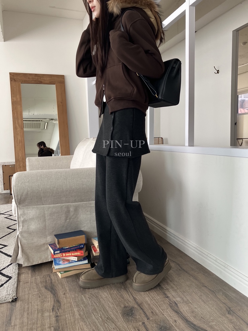 PIN-UP韓國代購㊣女士新品時尚真品25秋冬人氣熱賣裙褲喇叭PIN-UP裙褲