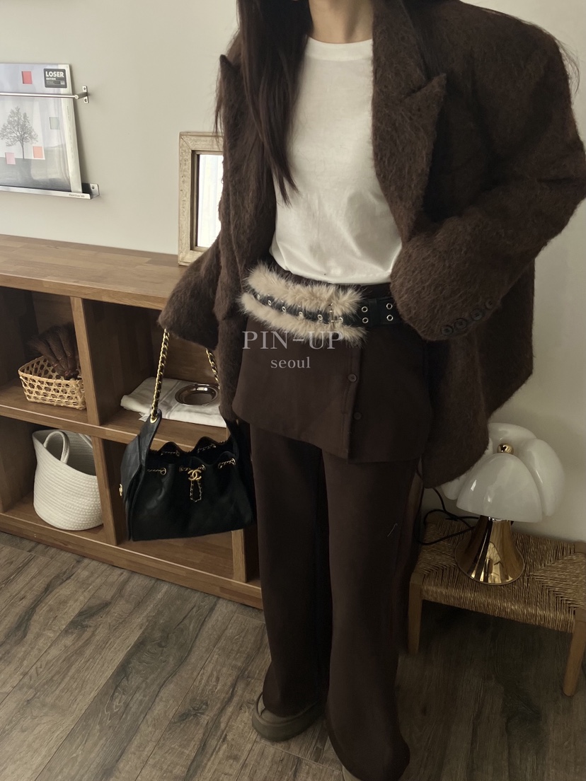 PIN-UP韓國代購㊣女士新品時尚真品25秋冬人氣熱賣裙褲喇叭PIN-UP裙褲