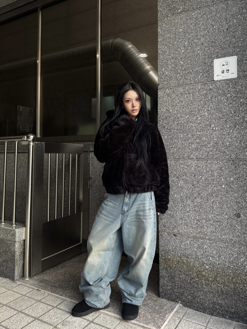 SEEOT東大門㊣實拍女裝新款25秋冬推薦人氣職業厚正裝褲羊皮SEEOT厚正裝褲