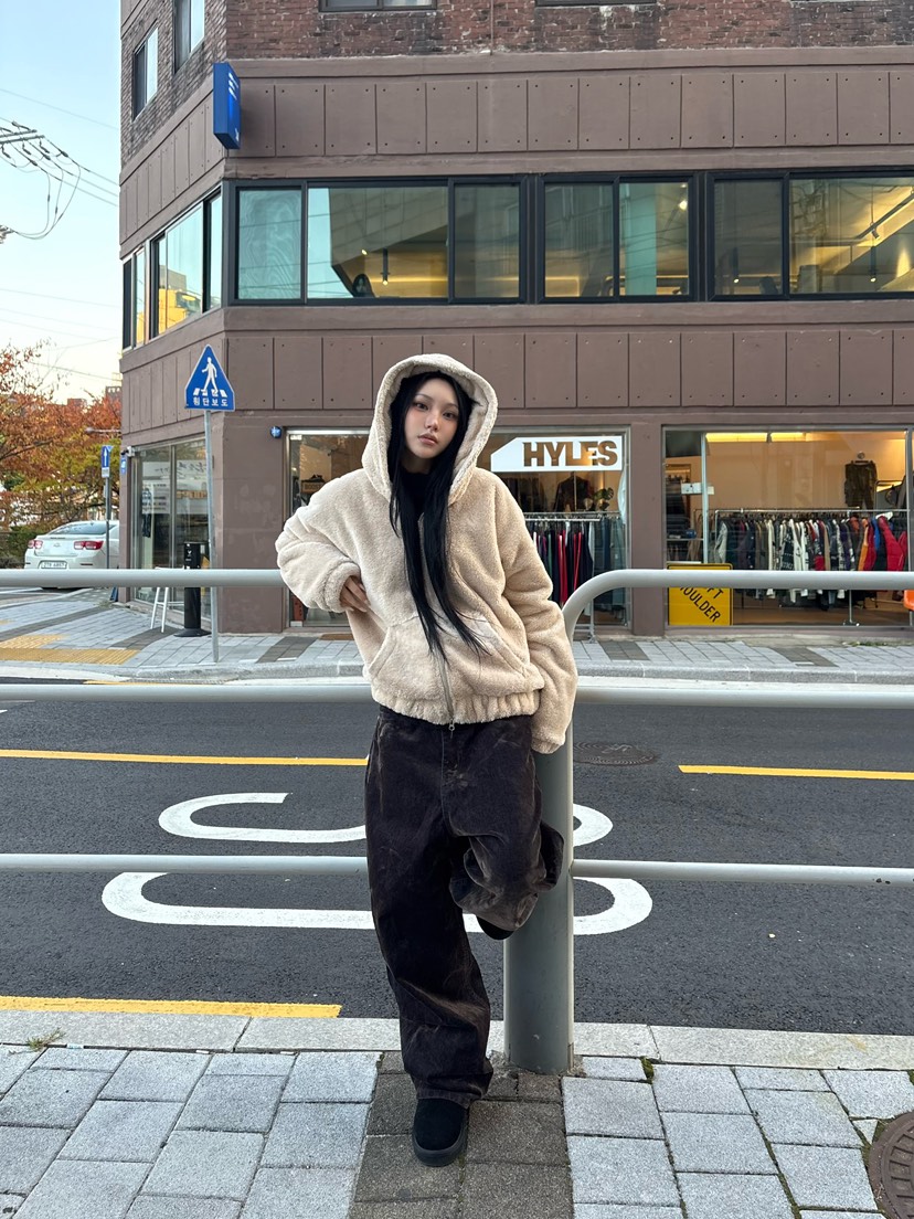 SEEOT東大門㊣直郵女士新品職業真品休閑人氣夾克披肩雙面連帽SEEOT夾克圖色2