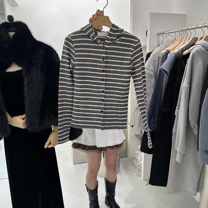 AHOY東大門㊣代購女士新品人氣休閑職業推薦長袖T恤開衫連帽AHOY長袖T恤圖色2