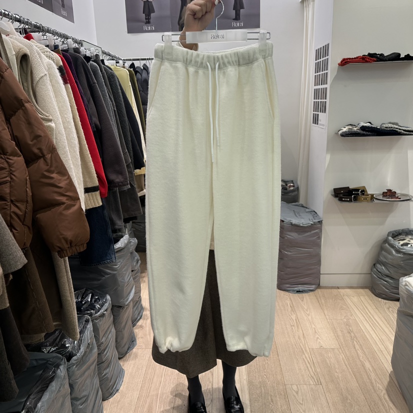 REIRAI東大門㊣實拍女裝新品真品人氣推薦休閑褲毛圈加絨羊毛Reirai休閑褲圖色1