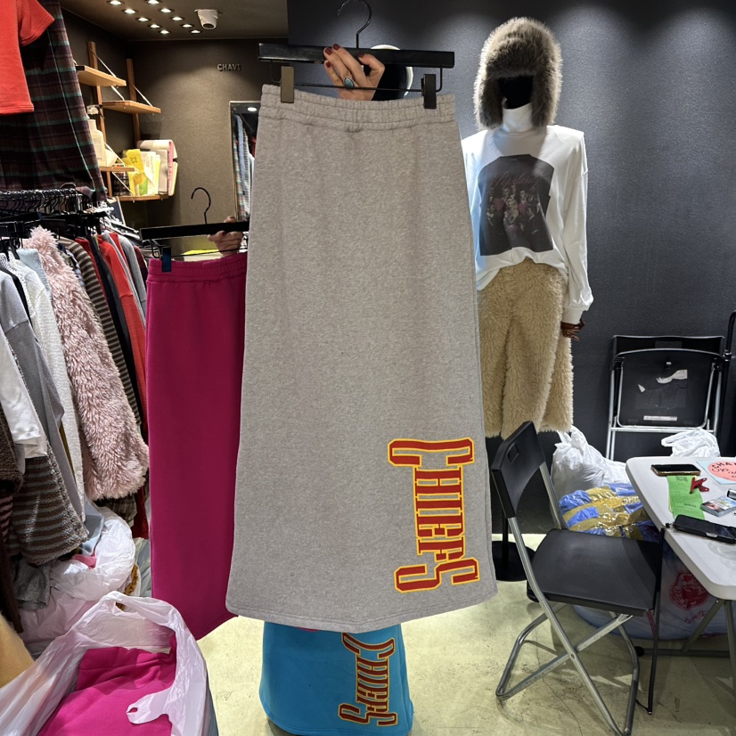 CHAVI韓國代購㊣女士新品真品25秋冬職業時尚推薦熱賣長裙加絨CHAVI長裙圖色1