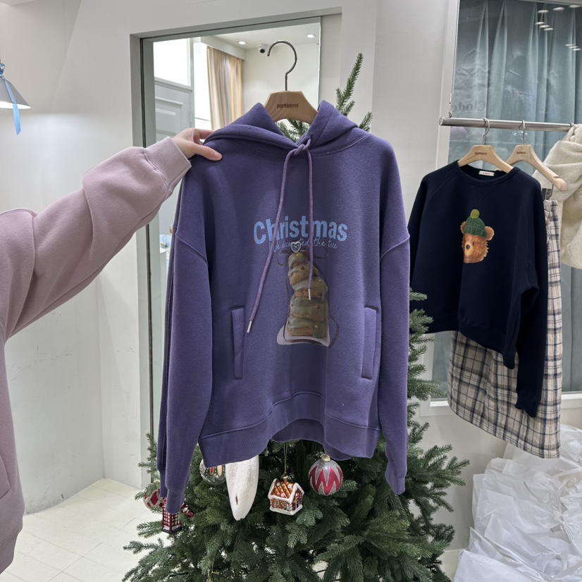 OURMOMENT東大門㊣代購女士新款職業休閑真品時尚熱賣衛衣加絨OURMOMENT衛衣圖色2