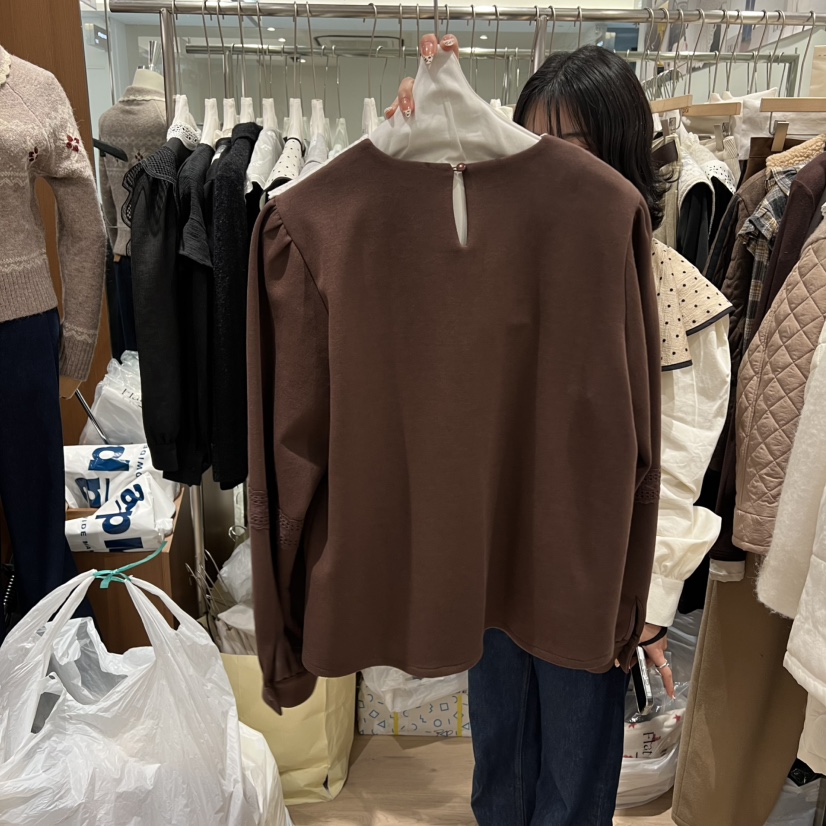 OGI韓國直郵㊣女士新品熱賣真品時尚職業推薦人氣襯衫蕾絲衫FLat OGI襯衫/蕾絲衫