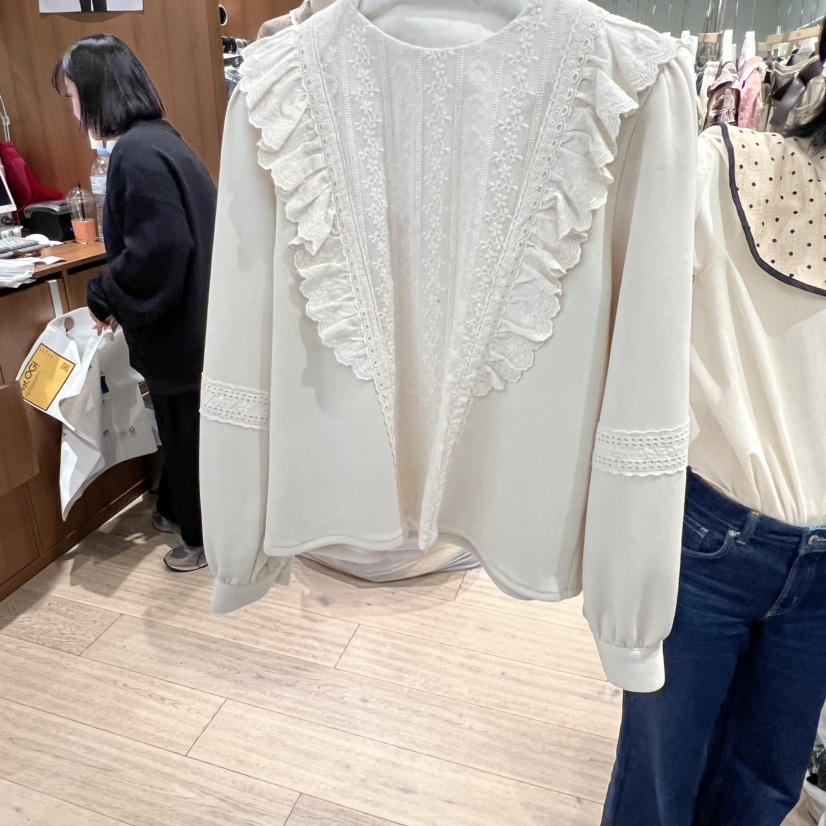 OGI韓國直郵㊣女士新品熱賣真品時尚職業推薦人氣襯衫蕾絲衫FLat OGI襯衫/蕾絲衫圖色2