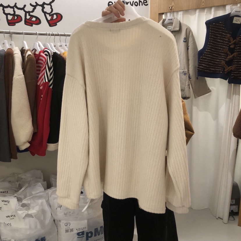 VENTI東大門㊣直郵女士新款人氣職業25秋冬長袖T恤加絨抓絨VENTI長袖T恤