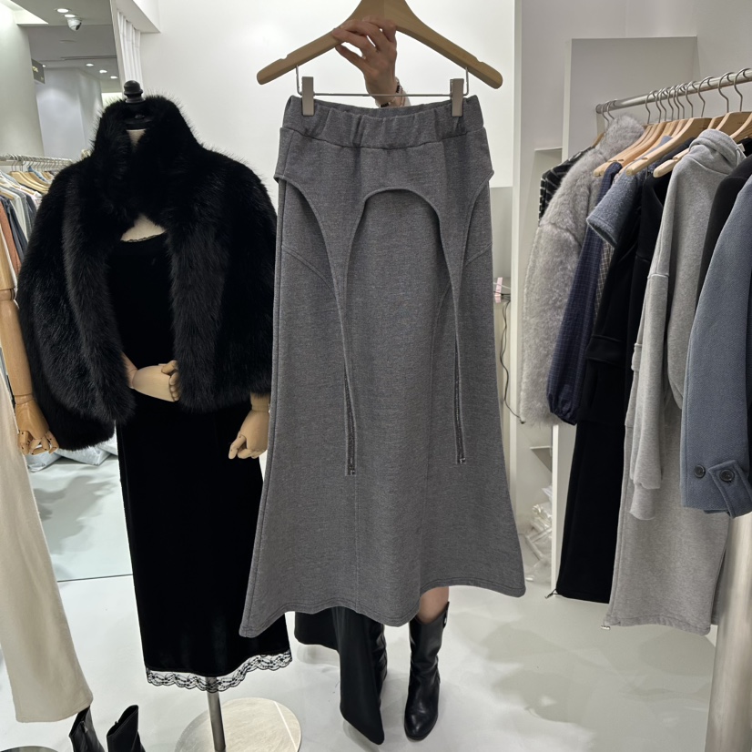 AHOY韓國直郵㊣女裝新品休閑推薦職業25秋冬人氣時尚真品長裙AHOY長裙