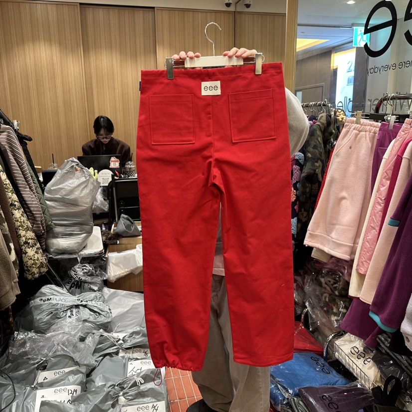 E/E/E東大門㊣直郵女裝新款時尚職業推薦熱賣真品休閑褲棉E/E/E休閑褲