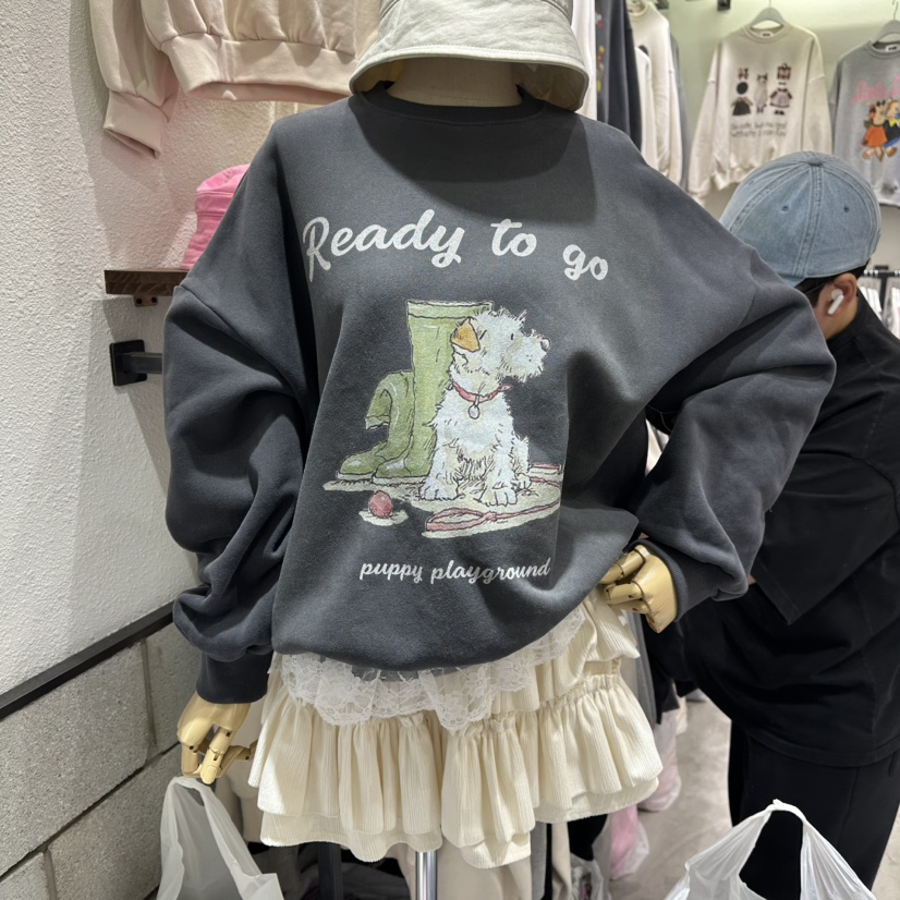 EVE東大門㊣直郵女裝新款真品人氣25秋冬休閑時尚職業衛衣加絨EVE衛衣圖色1