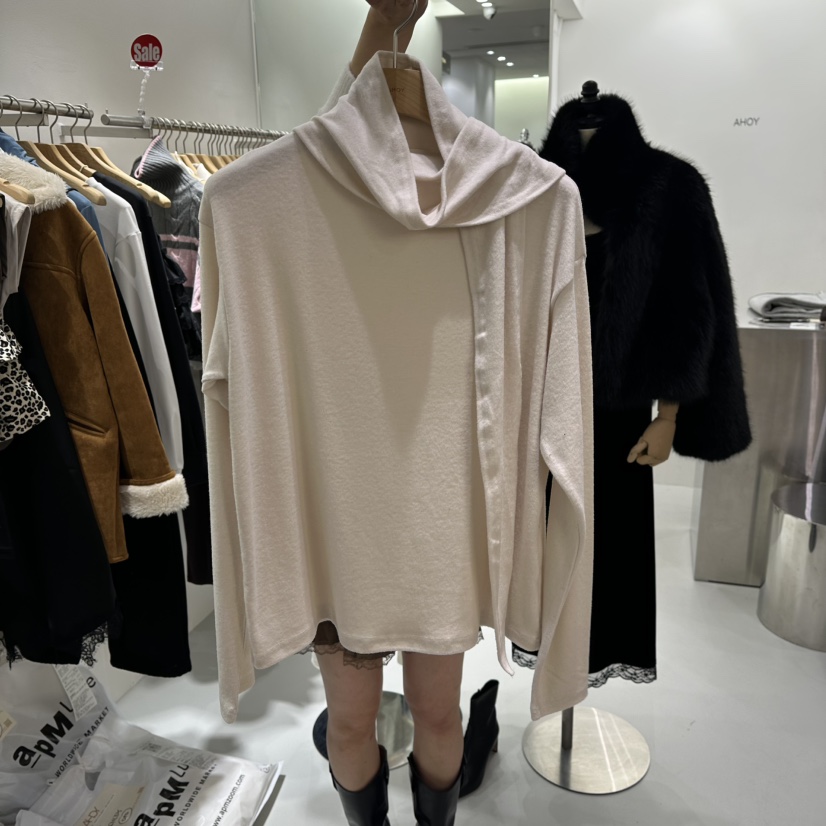 AHOY韓國直郵㊣女裝新款時尚推薦職業人氣休閑25秋冬長袖T恤AHOY長袖T恤圖色1