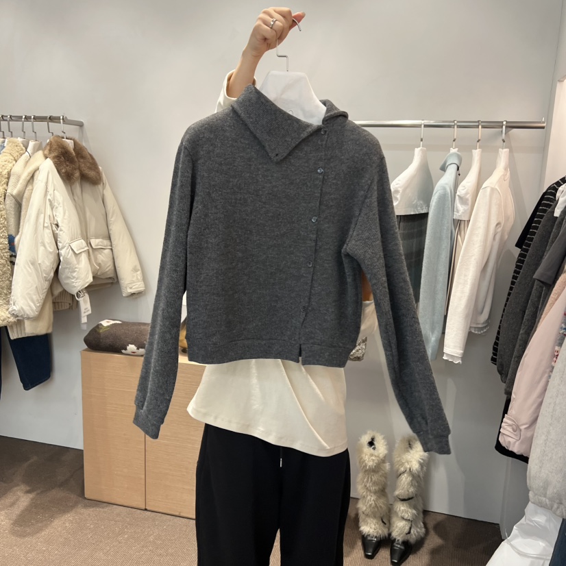 SIHO ARCHIVE東大門㊣代購女裝新款時尚25秋冬長袖T恤羊毛混紡SIHO ARCHIVE長袖T恤圖色3