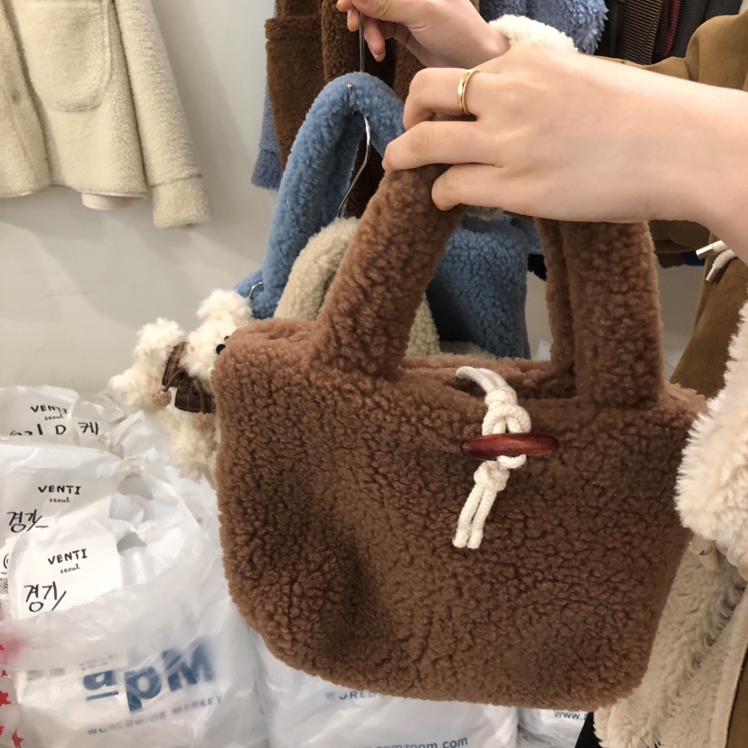 VENTI韓國直郵㊣女裝新款25秋冬休閑熱賣手提包不含掛件羊皮VENTI手提包圖色1