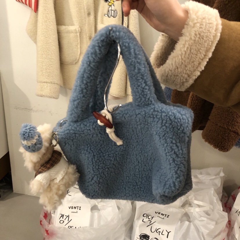 VENTI韓國直郵㊣女裝新款25秋冬休閑熱賣手提包不含掛件羊皮VENTI手提包圖色3