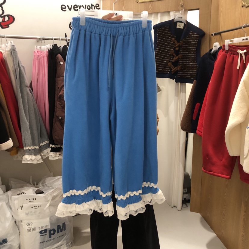 VENTI東大門㊣直郵女士新品熱賣人氣25秋冬休閑休閑褲加絨蕾絲VENTI休閑褲圖色3