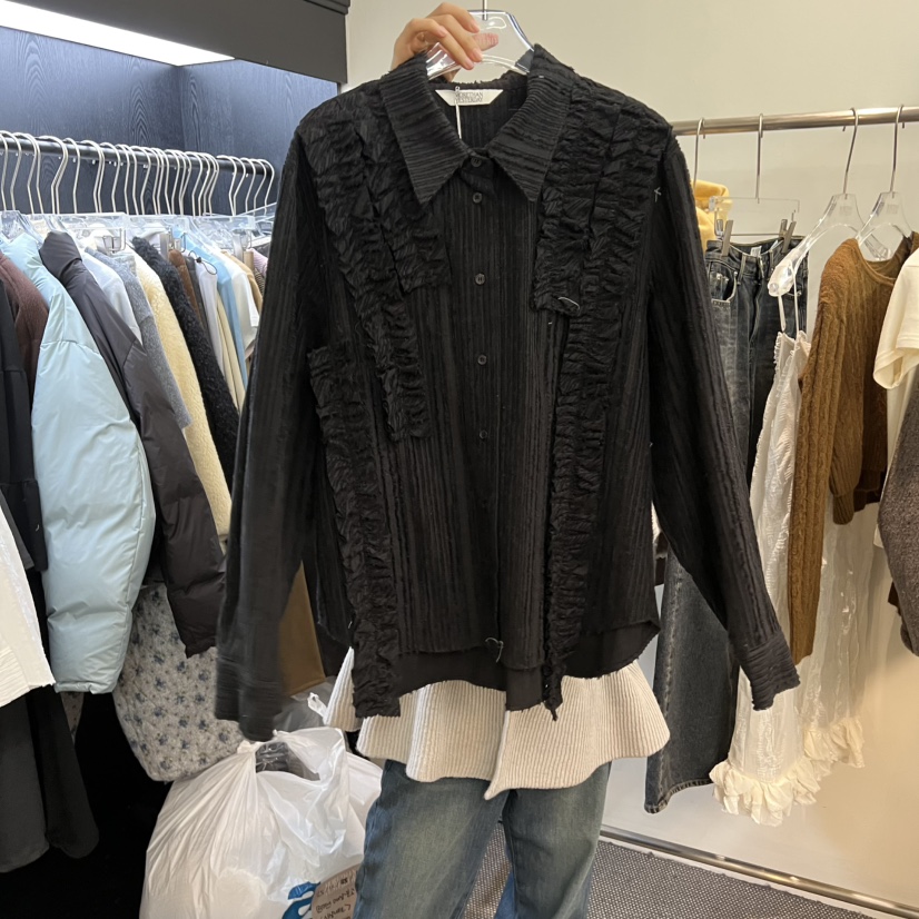 MORE THAN YESTERDAY/LOVE YOU SO MUCH東大門㊣直郵女士新品真品襯衫蕾絲衫LYSM/MORE THAN YESTERDAY襯衫/蕾絲衫圖色2