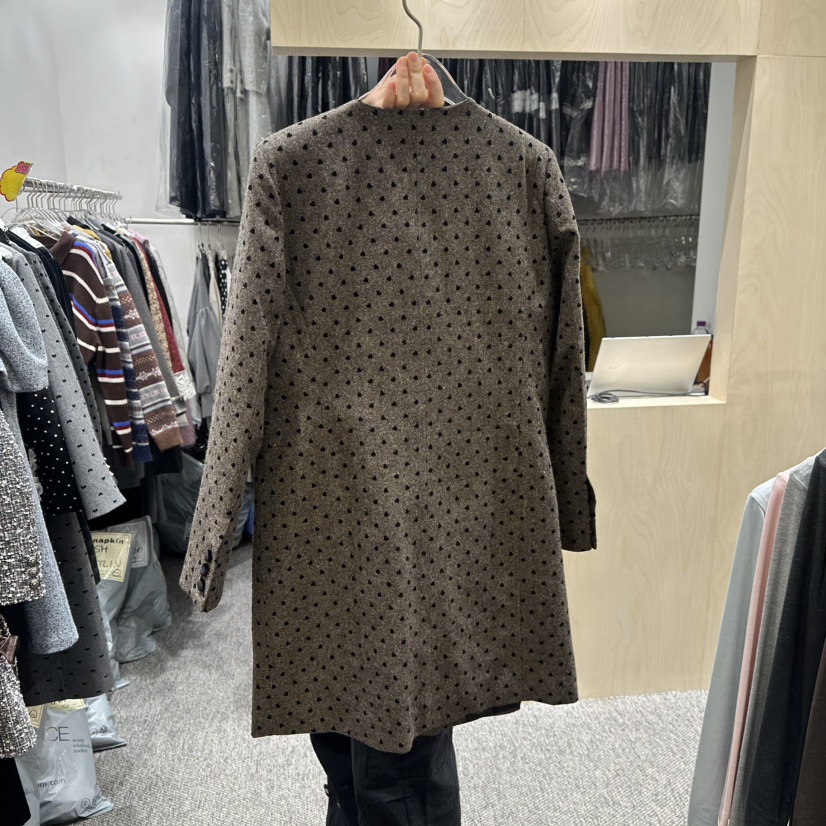 NAPKIN韓國代購㊣女裝新款真品時尚休閑推薦職業中長款大衣NAPKIN中長款大衣