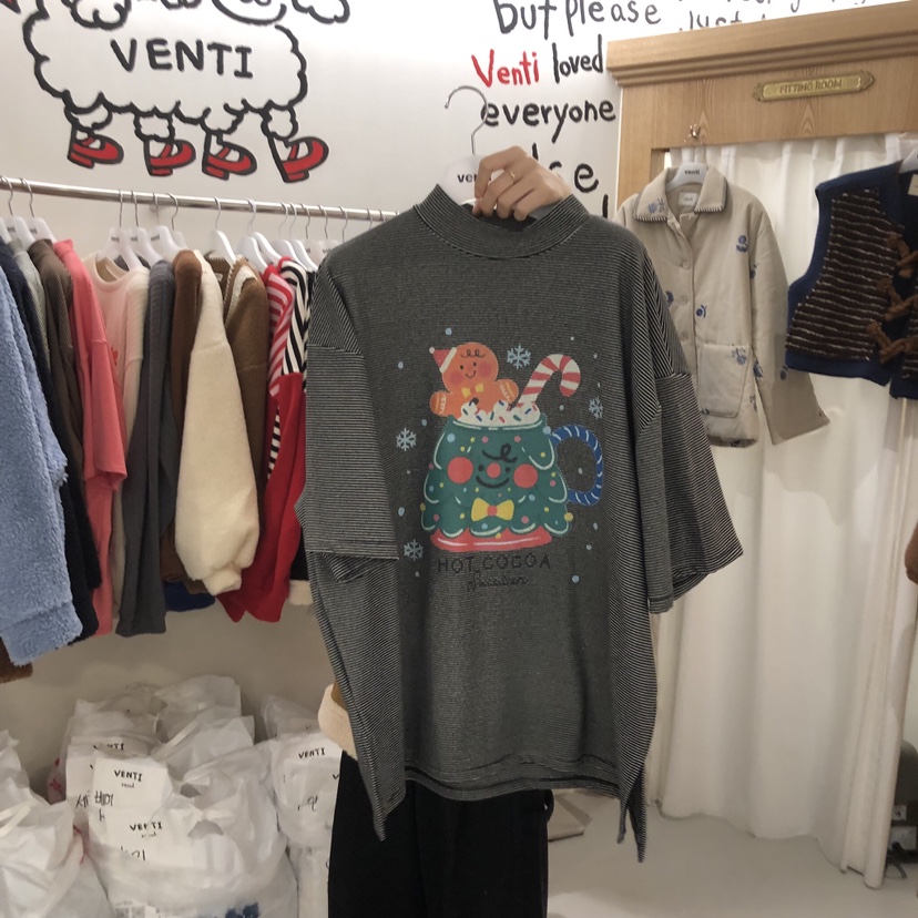 VENTI東大門㊣代購女士新款休閑推薦時尚人氣熱賣真品職業T恤VENTIT恤圖色4