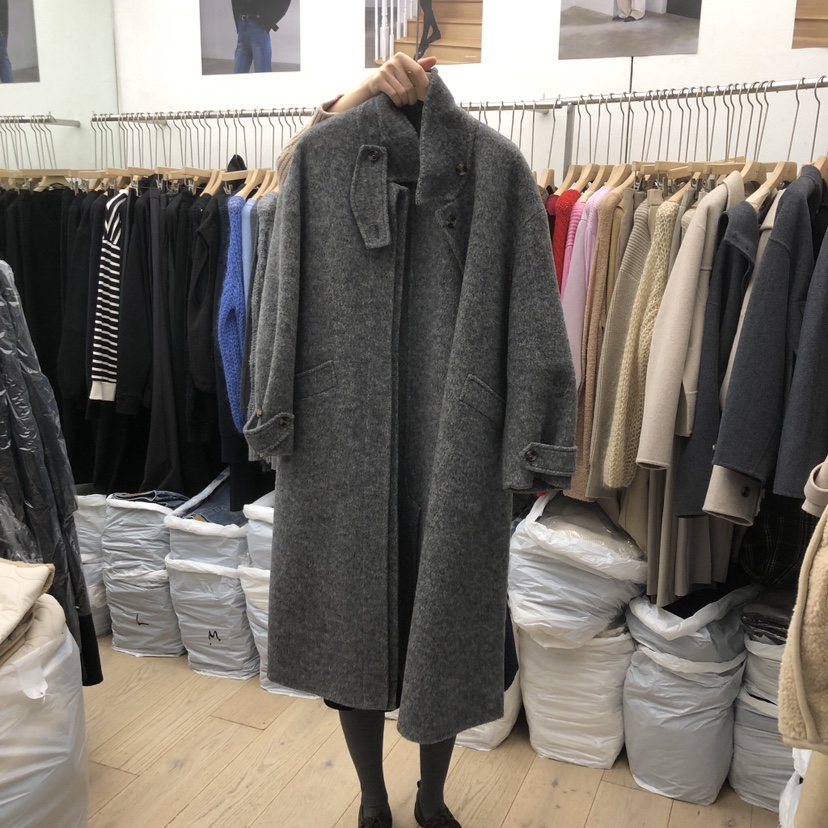 MOI-A東大門㊣代購女士新款休閑真品熱賣職業人氣中長款大衣MOI-A中長款大衣圖色1
