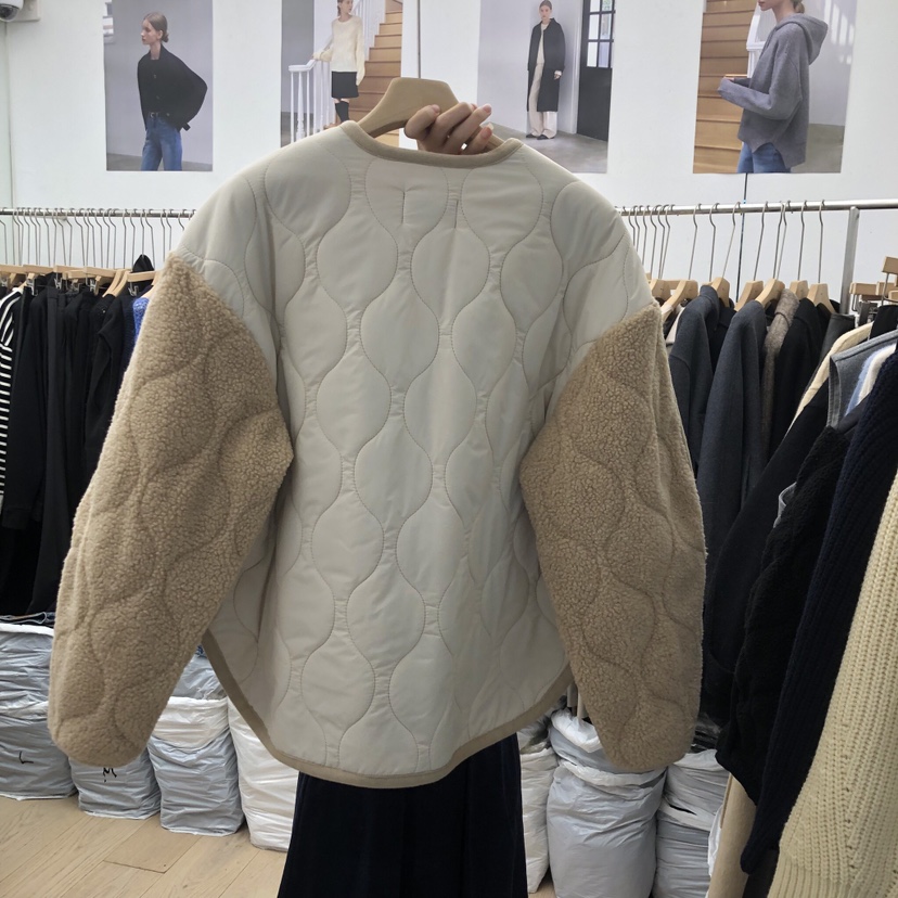 MOI-A韓國代購㊣女裝新品職業推薦人氣25秋冬真品夾克絎縫MOI-A夾克