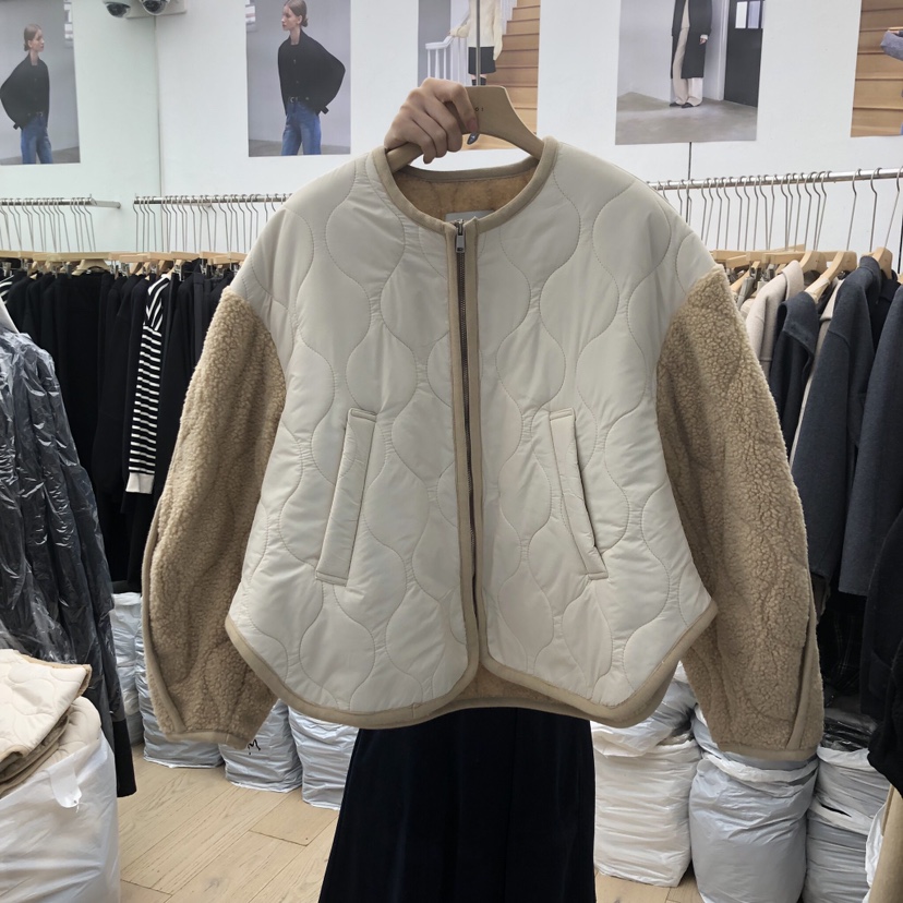 MOI-A韓國代購㊣女裝新品職業推薦人氣25秋冬真品夾克絎縫MOI-A夾克圖色1