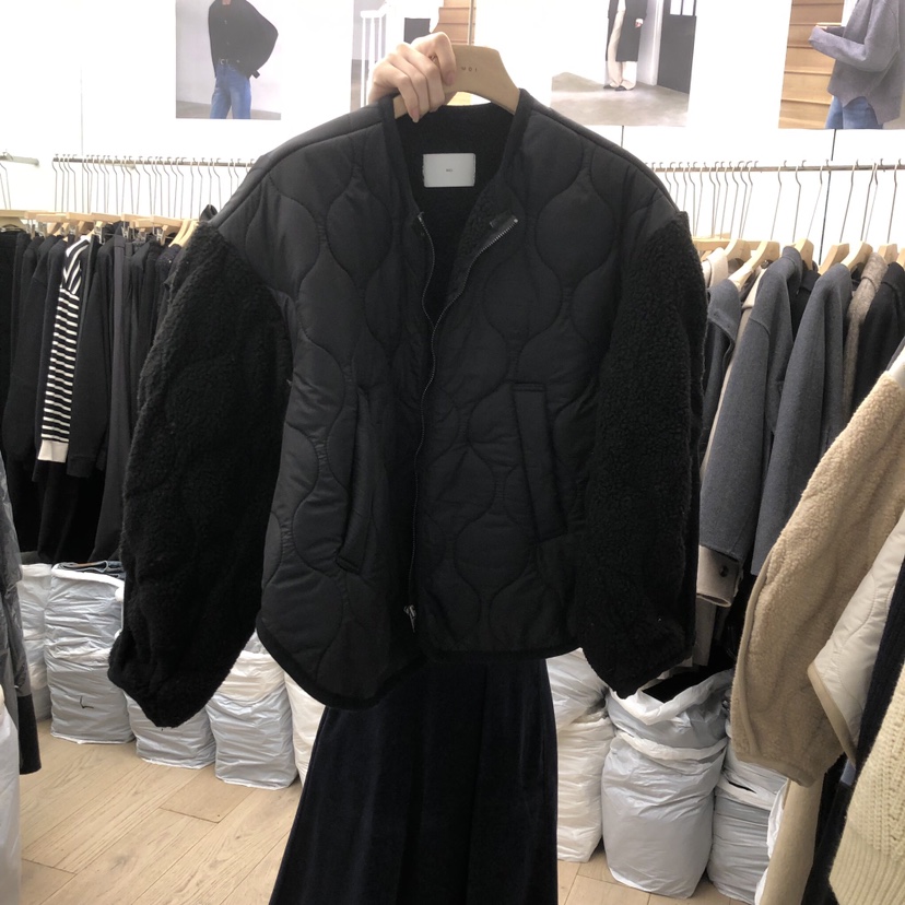 MOI-A韓國代購㊣女裝新品職業推薦人氣25秋冬真品夾克絎縫MOI-A夾克圖色2