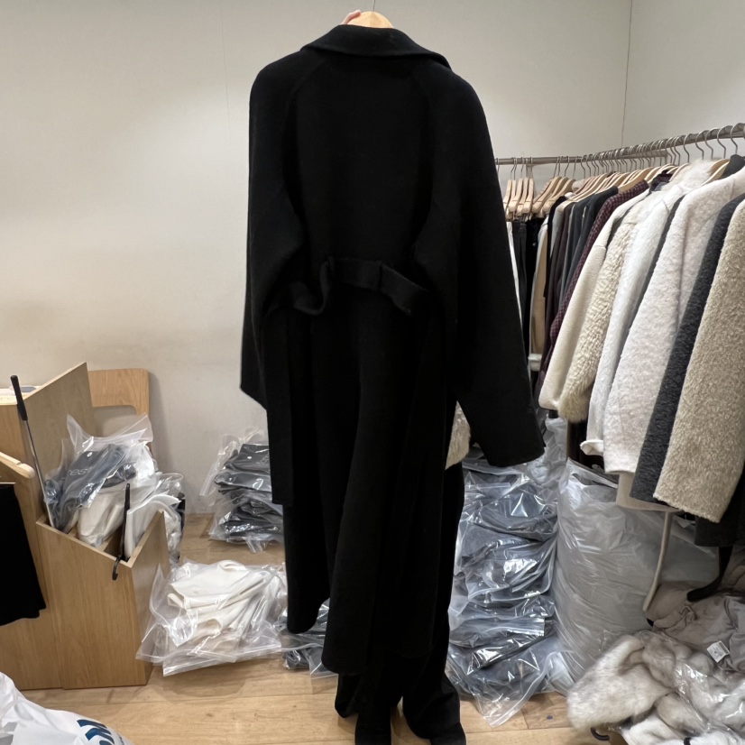 FOREST韓國代購㊣女士新品職業推薦25秋冬中長款大衣含腰帶羊駝FOREST中長款大衣