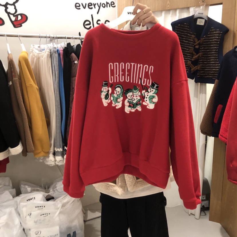 VENTI韓國直郵㊣女士新款人氣職業時尚推薦休閑真品熱賣衛衣絨VENTI衛衣圖色2