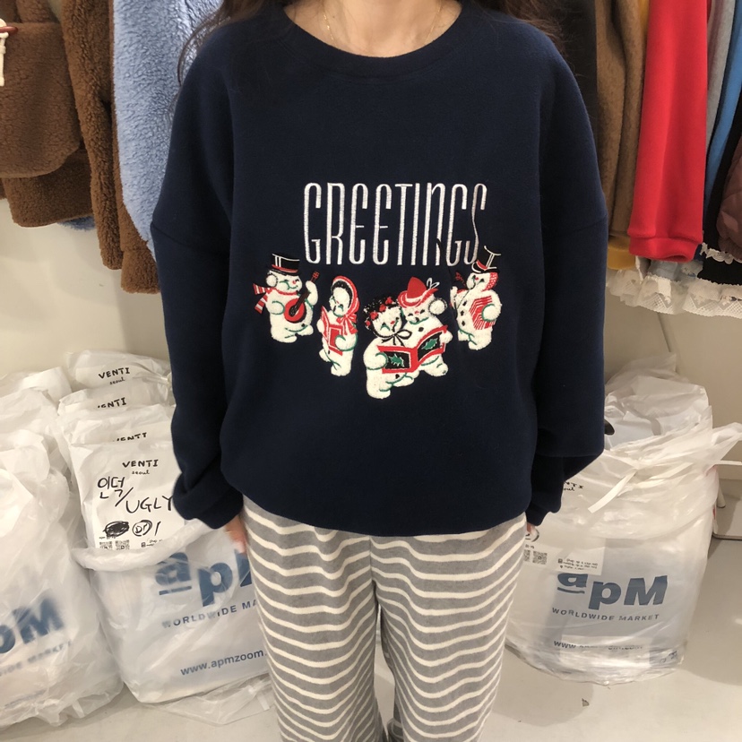 VENTI韓國直郵㊣女士新款人氣職業時尚推薦休閑真品熱賣衛衣絨VENTI衛衣圖色3