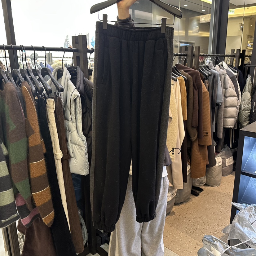 LE ETOILE韓國代購㊣女裝新款25秋冬人氣推薦熱賣休閑褲加絨LE ETOILE休閑褲圖色1