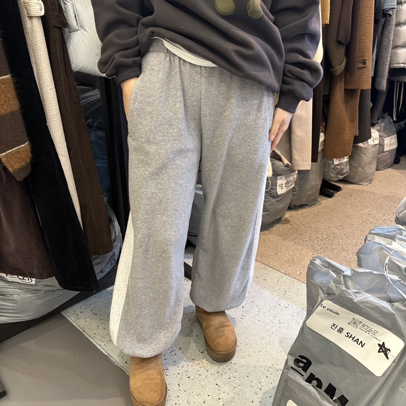 LE ETOILE韓國代購㊣女裝新款25秋冬人氣推薦熱賣休閑褲加絨LE ETOILE休閑褲圖色2