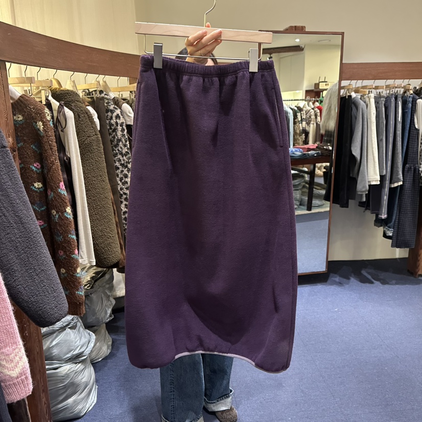 FURE東大門㊣代購女裝新款真品人氣推薦熱賣職業長裙抓絨長款FURE長裙圖色2