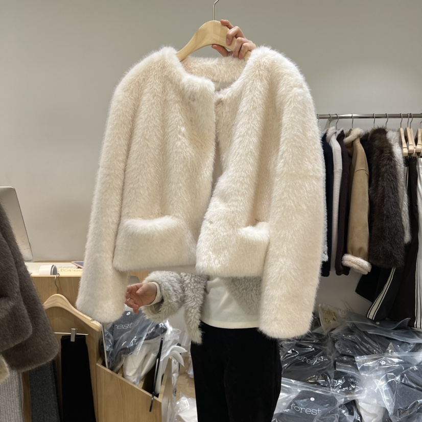 FOREST韓國代購㊣女士新品真品25秋冬時尚人氣職業短款大衣FOREST短款大衣圖色1