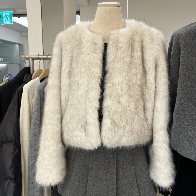 FOREST東大門㊣直郵女裝新品推薦職業人氣時尚短款大衣皮草FOREST短款大衣圖色3