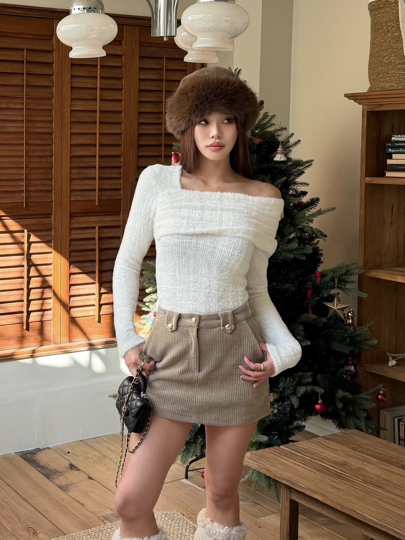 FOUREIGHT東大門㊣代購女裝新品25秋冬職業推薦熱賣針織衫褶皺FOUR EIGHT針織衫