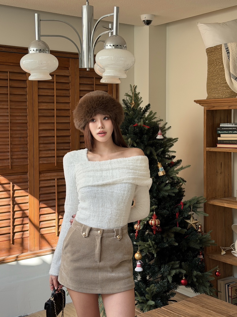 FOUREIGHT東大門㊣代購女裝新品25秋冬職業推薦熱賣針織衫褶皺FOUR EIGHT針織衫