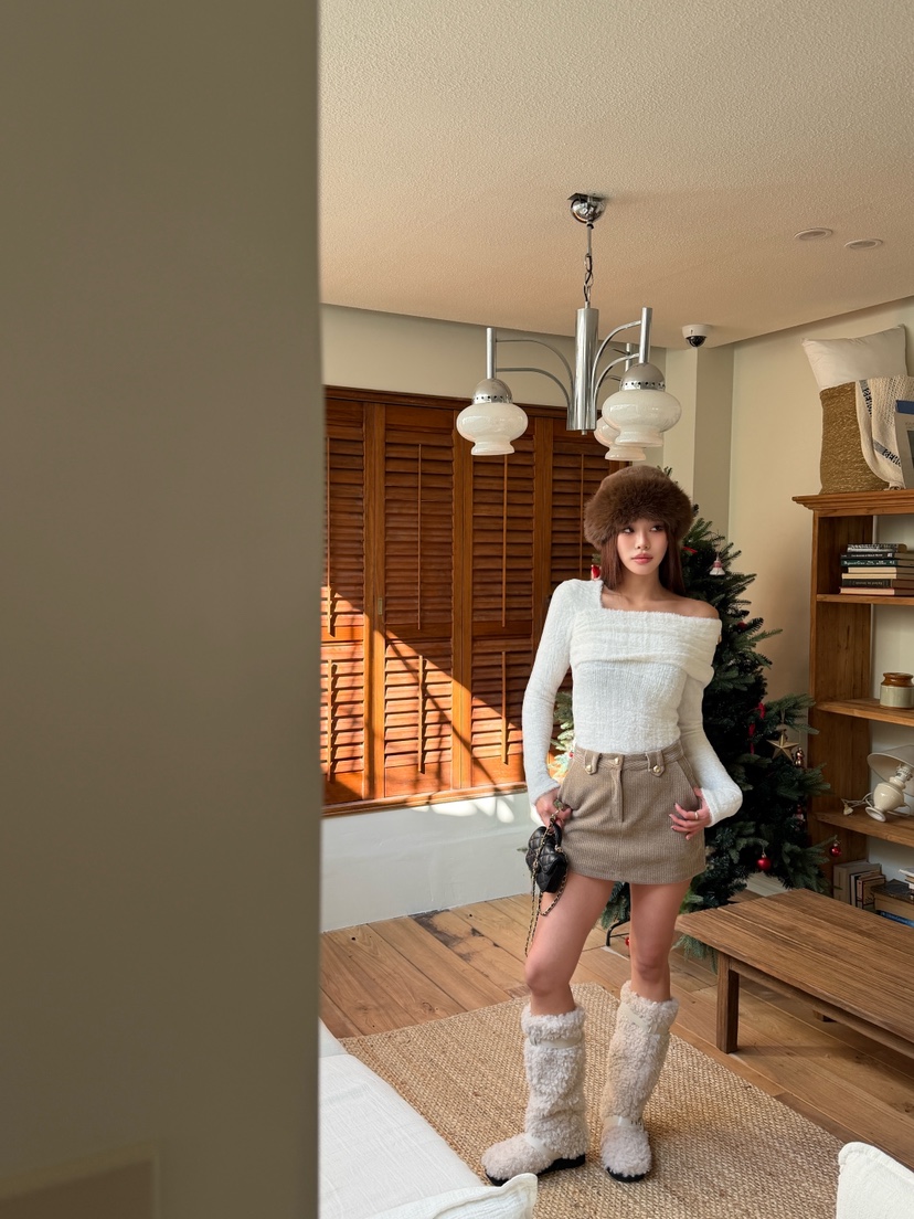 FOUREIGHT東大門㊣代購女裝新品25秋冬職業推薦熱賣針織衫褶皺FOUR EIGHT針織衫