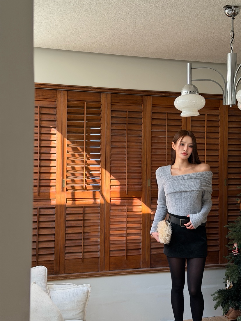 FOUREIGHT東大門㊣代購女裝新品25秋冬職業推薦熱賣針織衫褶皺FOUR EIGHT針織衫