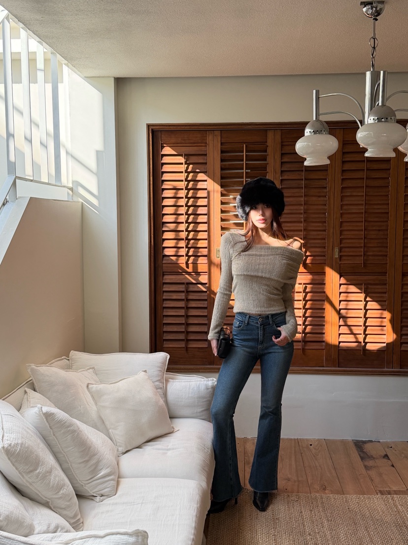 FOUREIGHT東大門㊣代購女裝新品25秋冬職業推薦熱賣針織衫褶皺FOUR EIGHT針織衫