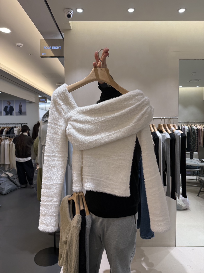 FOUREIGHT東大門㊣代購女裝新品25秋冬職業推薦熱賣針織衫褶皺FOUR EIGHT針織衫圖色1
