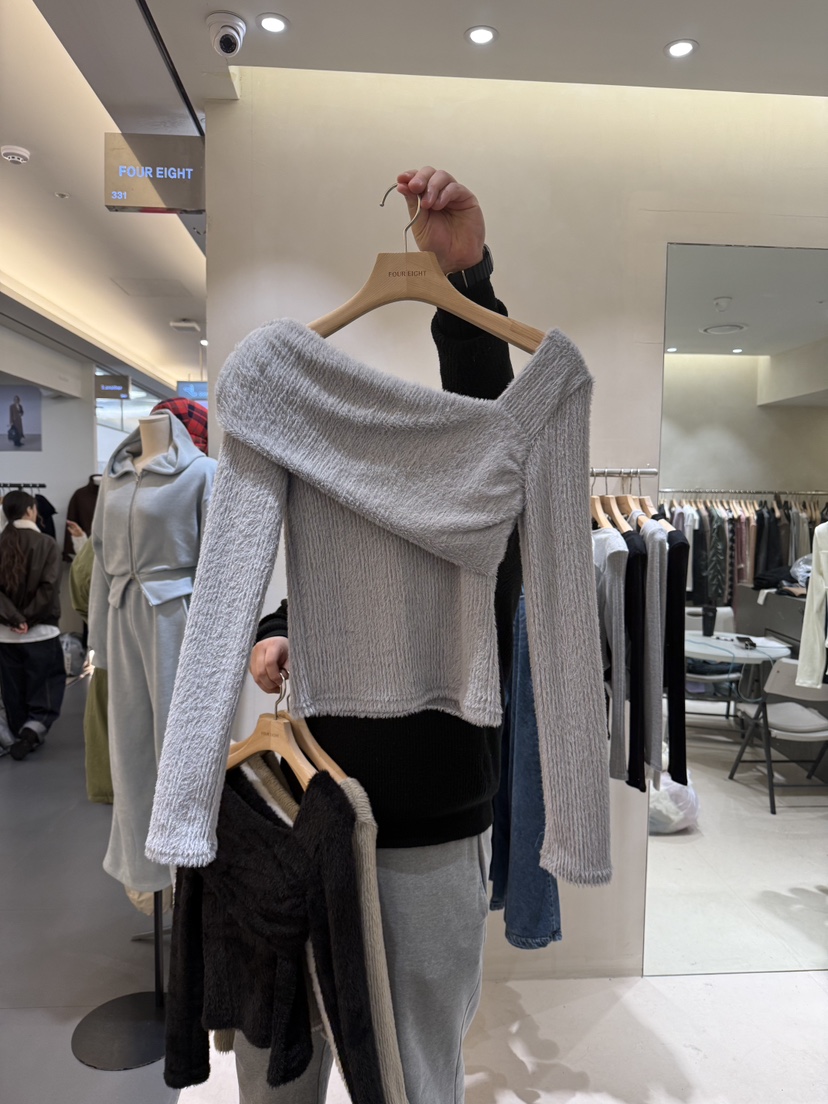 FOUREIGHT東大門㊣代購女裝新品25秋冬職業推薦熱賣針織衫褶皺FOUR EIGHT針織衫圖色3