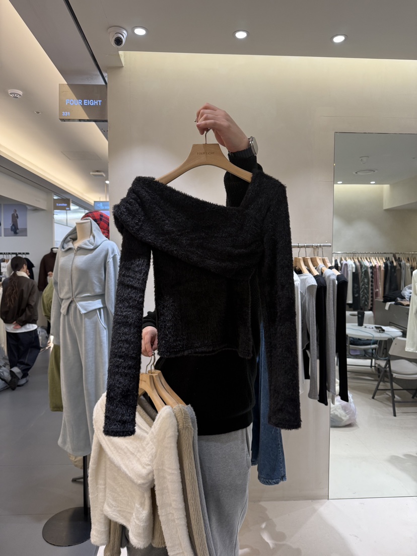 FOUREIGHT東大門㊣代購女裝新品25秋冬職業推薦熱賣針織衫褶皺FOUR EIGHT針織衫圖色4
